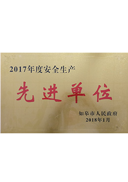 2017年度安全生產(chǎn)先進單位